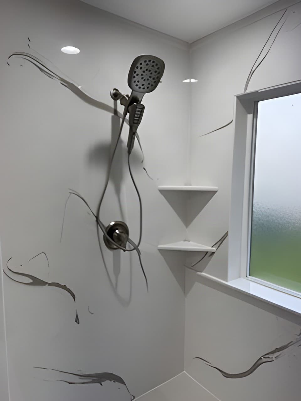 Custom tiled shower installed by Drew Davis Plumbing in Cache Valley